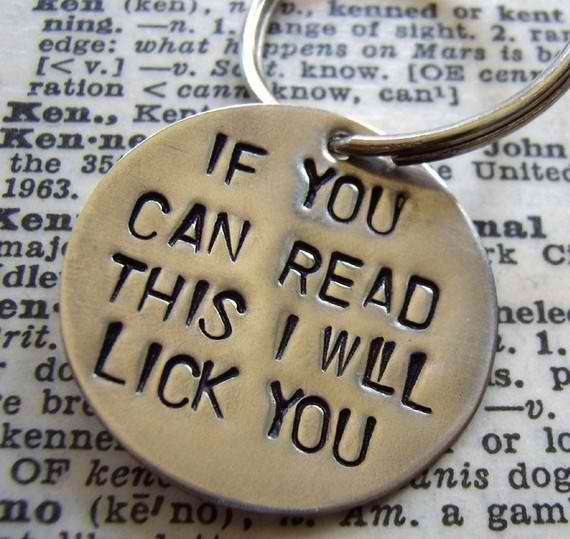 If you can read this I will lick you funny dog tag