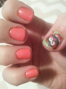 Gratuitous nail photo: That's right. I painted Animal on my nail to match the BandAid on the other thumb.