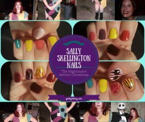 I thought it would be fun to create patchwork nails that matched Sally Skellington's ragdoll dress in The Nightmare Before Christmas