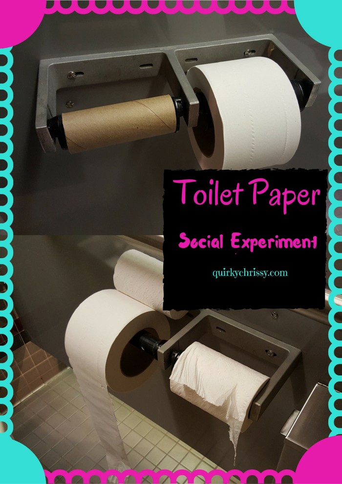 There's a social experiment happening at my office, and they're messing with the toilet paper.
