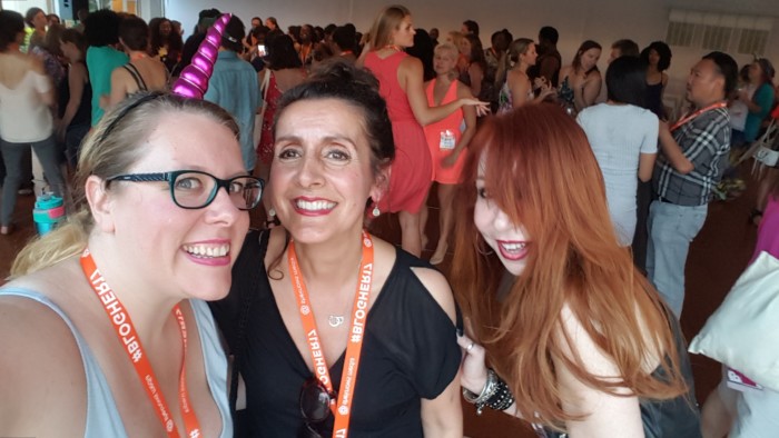 selfie with writing friends at BlogHer