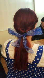 topsytail for Belle's hair Beauty and the Beast costume