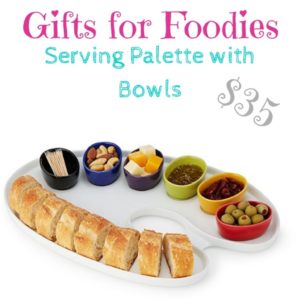 Gifts for foodies: serving palette with bowls $35