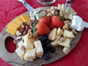 Beautiful cheese plate for two
