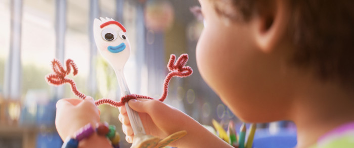 Bonnie making Forky in Toy Story 4
