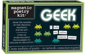 Magnetic poetry kit for geeks