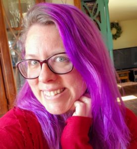 Chrissy-purple-hair